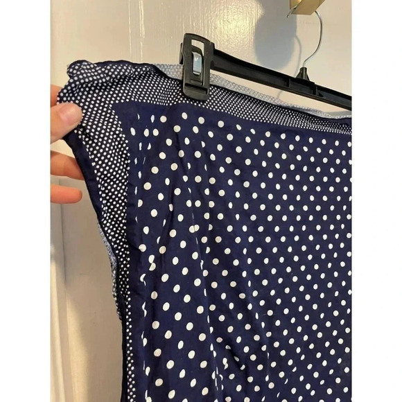 Dark Blue & White Polka Dot Fabric Square - Picture 2 of 7